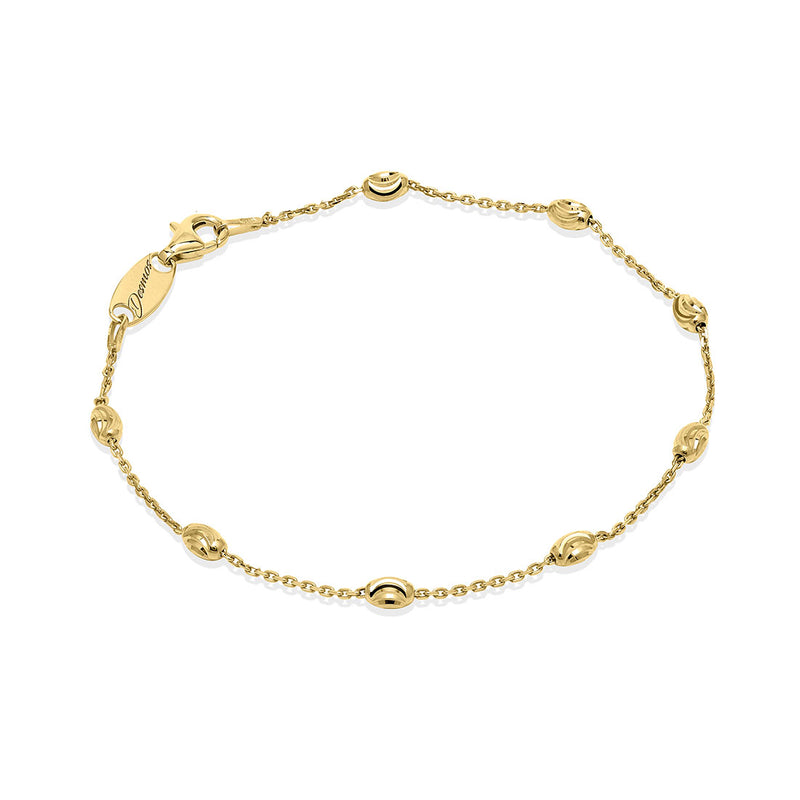 Bead Bracelet, Sterling with 18K Yellow Gold Plating