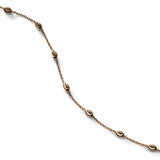 Oval Bead Chain Bracelet, 18K Rose Gold Plating