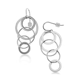 Cascading Circle Earrings, Sterling Silver