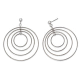 Concentric Circles Dangle Earrings, Sterling Silver