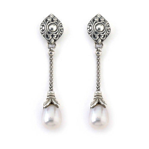 Freshwater Cultured Pearl Dangle Earrings, Sterling Silver