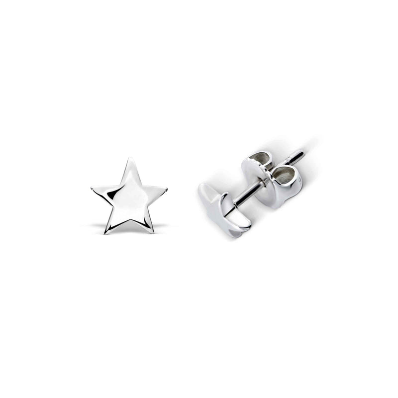 Petite Star Stud Earrings, Sterling Silver