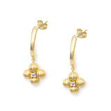 Textured Dangle Earrings, Sterling and Gold Plating