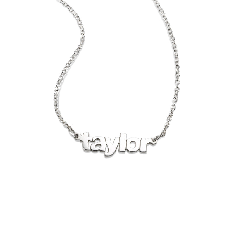 Custom Name Necklace, Sterling Silver