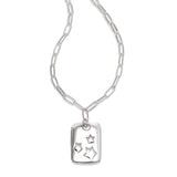 Celestial Dog Tag Pendant, Sterling Silver