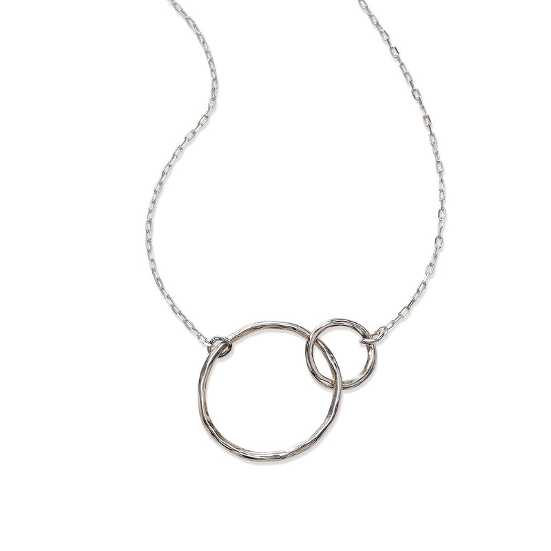 Gifts for 15 Year Old Girls Necklace, Multiple Styles, 2 Interlocking Circles (1) / Rose Gold