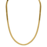 Bold Herringbone Chain Necklace, Sterling with 18K Yellow Gold Plating