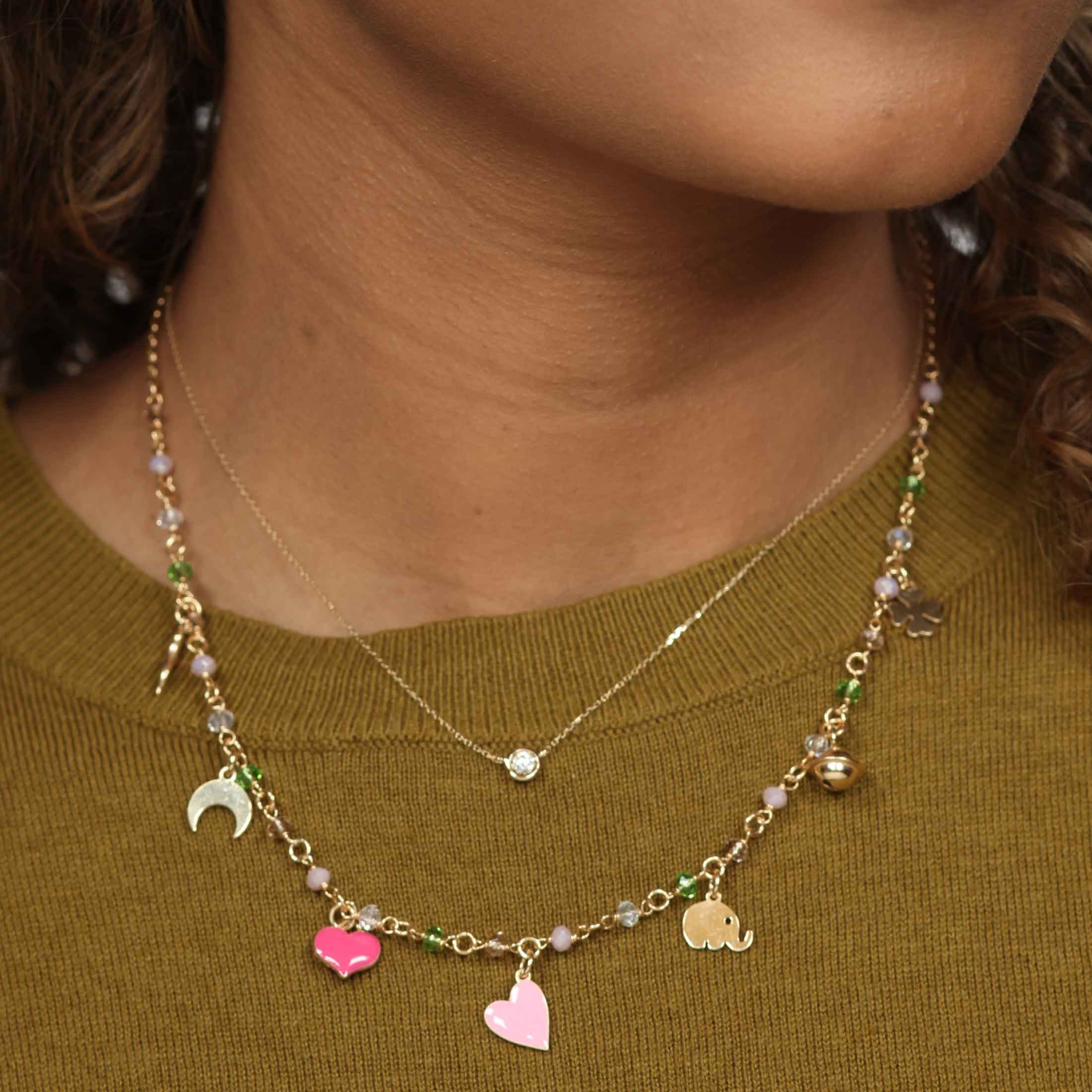 Wildlife Multi-Charm Cluster Necklace #NC555 | Cool Water Jewelry