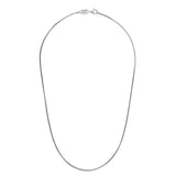 Round Box Chain, 16, 18 or 22 Inches, Sterling with Rhodium Plating