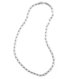 Paperclip Chain, 16 or 24 Inches, Sterling Silver with Rhodium Plating