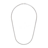 Small Bead Necklace, Sterling Silver with Rhodium Plating