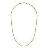 Solid Bullet Chain Necklace, 22 Inches, Sterling with 18 Yellow Gold Plating