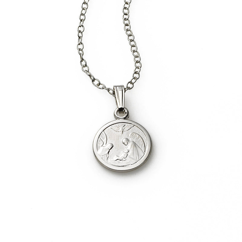 Baby's Guardian Angel Pendant, Sterling Silver