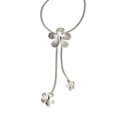'Forget-Me-Not' Flower Necklace, Sterling Silver