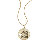 Love You More Charm Tag, 14K Yellow Gold