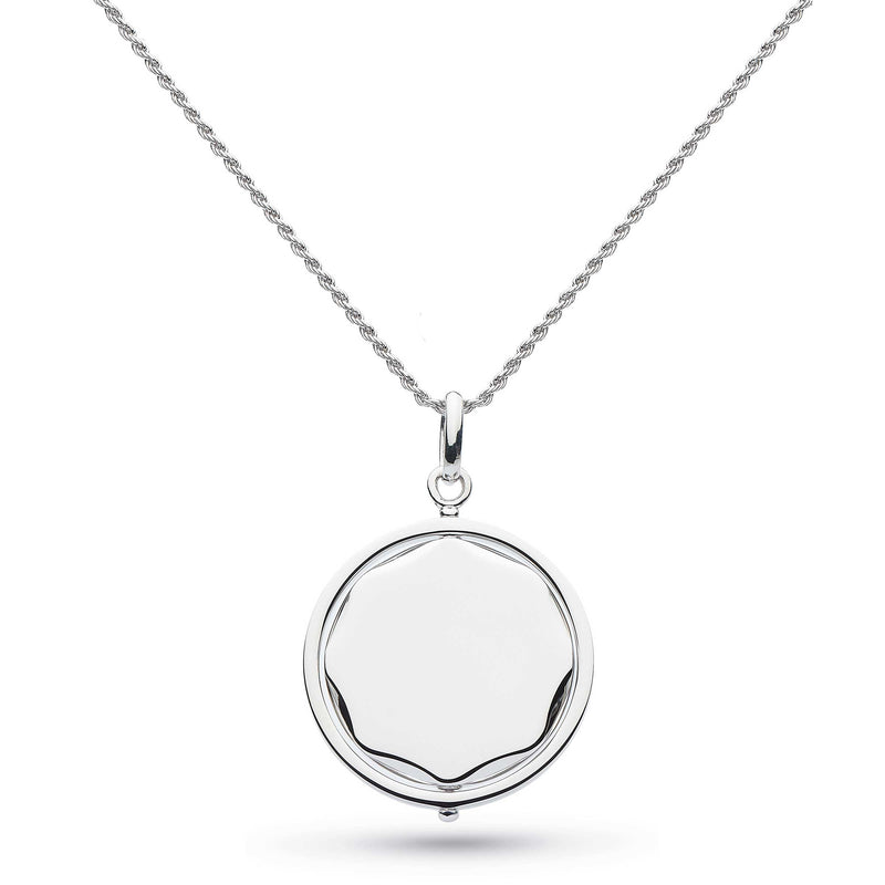 Empire Revival Large Round Spinner Pendant, Sterling Silver