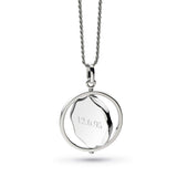 Empire Revival Large Round Spinner Pendant, Sterling Silver