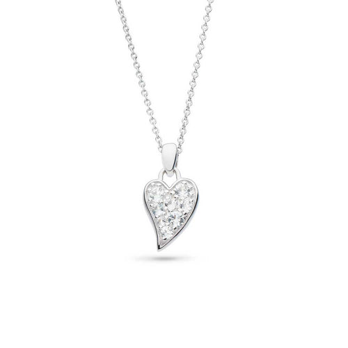 Desire Precious White Topaz Small Heart Pendant, Sterling Silver