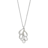 Cascading Layered Droplets Pendant, Sterling Silver