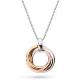 Bevel Trilogy Pendant, Sterling and Gold Plating