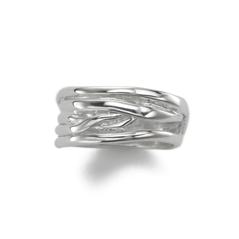 Overlapping Strands Ring, Sterling Silver