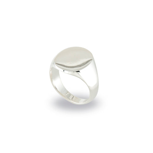Oval Signet Ring, Sterling Silver