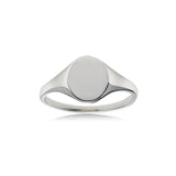 Small Oval Signet Ring, Sterling Silver