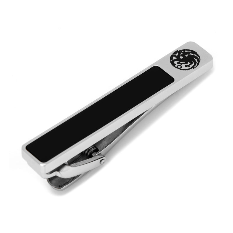 Lannister Onyx Tie Clip, Stainless Steel