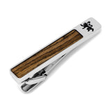 Lannister Inlaid Wood Tie Clip, Stainless Steel
