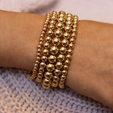 Gold Filled Beads, 7 MM, Stretch Bracelet