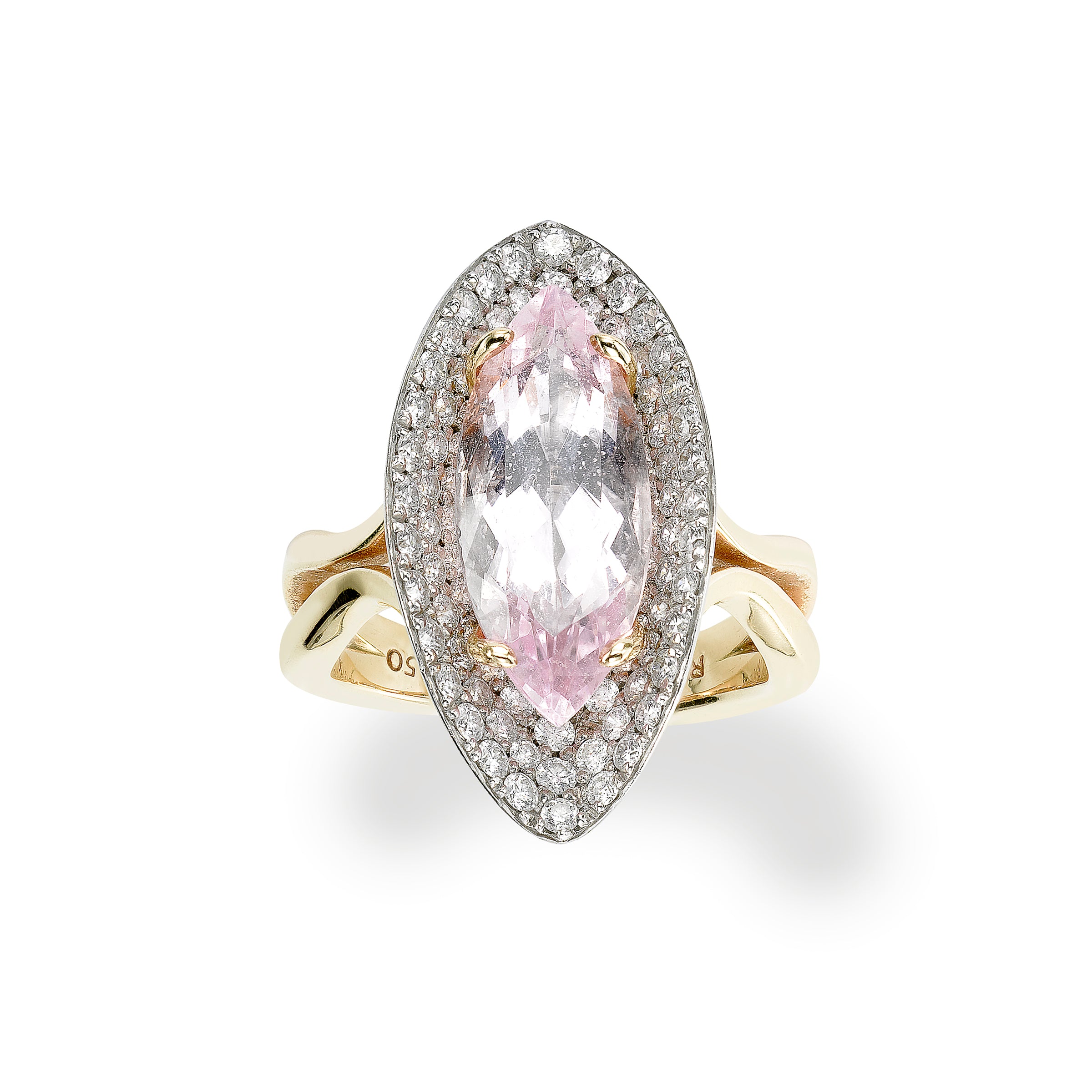 Morganite Trillion Engagement Ring in 18K Gold, Pale Pink Morganite Ring -  Etsy | Pink morganite ring, Morganite gold, Morganite gold engagement ring