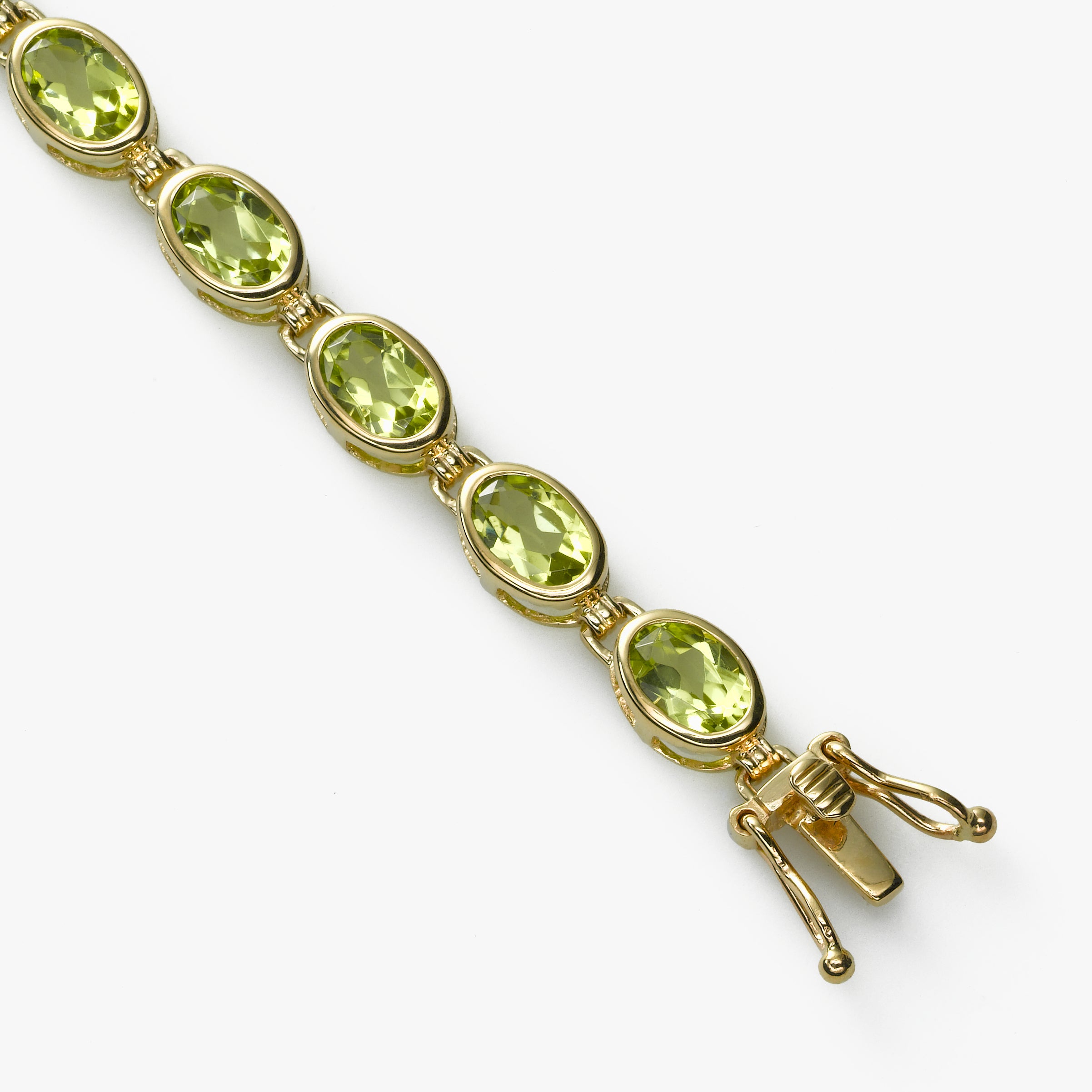 LALI Jewels Natural Multi-Gemstone Bracelet 1/20 ct wt Diamonds 14K Yellow  Gold 10