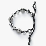 Crystal Beaded Drawstring Bracelet, Sterling Silver, by Tai