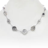 Faceted "Herkimer Diamond" Necklace, 17 Inches, Sterling Silver