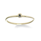 Midi-Ring with Sapphire, 14K White Gold