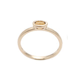 Oval Bezel Set Citrine Ring, 14K Yellow Gold