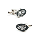New York Jets Cufflinks, NFL Officially Licensed, Nickel Plated