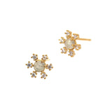 Open Star Cubic Zirconia Earrings, Gold Tone, by Tai Design