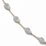 Flexible Diamond Bracelet with Rope Design, 14K Gold