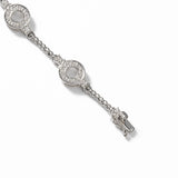 Flexible Diamond Bracelet with Rope Design, 14K White Gold