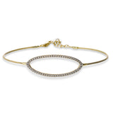 Diamond Loop Bracelet, 14K Yellow Gold