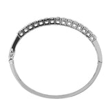 Diamond Bangle Bracelet, 1.50 Carats, 14K White Gold