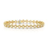 Flexible Link Diamond Bracelet, 2.22 Carats, 14K Yellow Gold