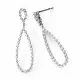 Double Loop Diamond Drop Earring, 1.22 Carat, 14KWG