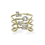 LOVE Letters Diamond Ring, 14K Yellow Gold