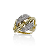Bold Diamond Pavé Ring, 14 Karat Gold