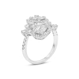 Fabulous Diamond Statement Cocktail Ring, 18K White Gold