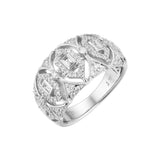 Bold Openwork Diamond Ring, 14K White Gold