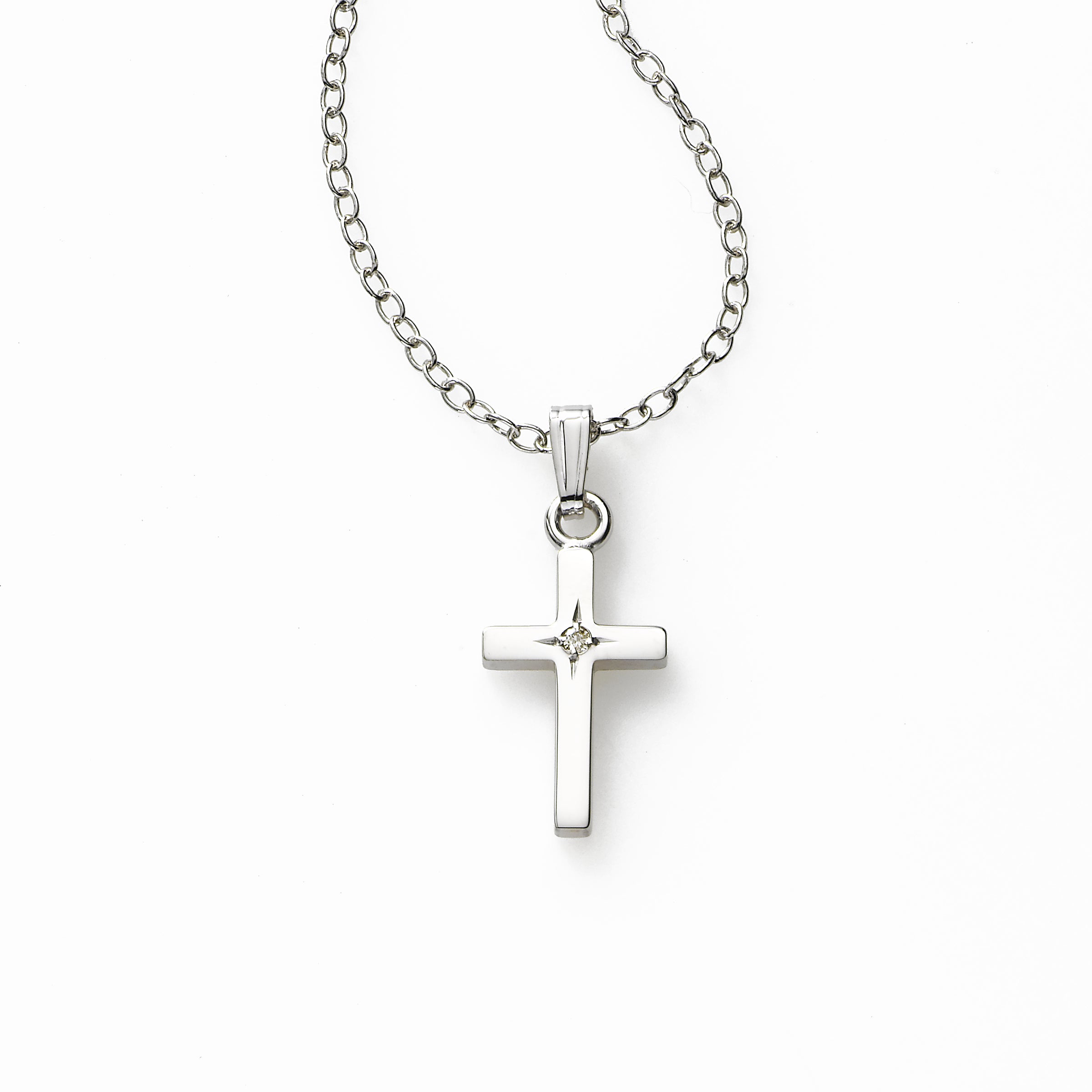 Gold Plated Religious Small Cross Pendant Necklace for Babies and Toddlers  16