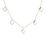 Diamond Element Dangle Necklace, 14K Yellow Gold